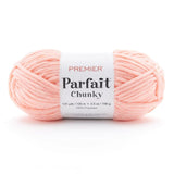Premier Parfait Chunky Yarn, Super Bulky Weight, Ideal for Knitting and Crocheting, Chenille, Peach, 3.5 oz, 131 Yards