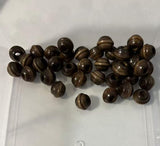 50pcs 9 11mm Spool-Shaped Wooden Beads with 5mm Hole - Dark Walnut Brown Wood Beads for Macrame, Garland & Decorative Crafts