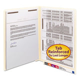 Smead 34120 Heavyweight Folder Fastener Front/Spine End Tab Letter 11 Pt Manila 50/Box