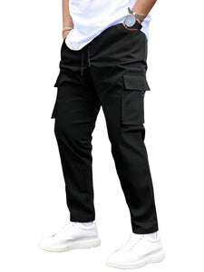 Anni Designer Men'S Pure Cotton Casual Regular Fit Cargo With 4 Pockets (Kargo Black_M_Black_Medium),Black,M