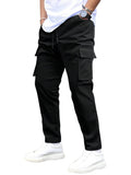 Anni Designer Men'S Pure Cotton Casual Regular Fit Cargo With 4 Pockets (Kargo Black_Xxl_Black_Xx-Large),Black,2XL