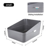 Sfozstra Open Litter Box, High Side Sifting, Secure and Odor Control, Removable, Easy to Clean for Cats Up to 8 Pounds (Black Sm