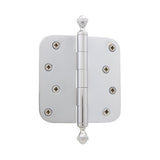 Grandeur Hardware 833746 4 Acorn Tip Residential Hinge with 5/8 Radius Corners in Bright Chrome