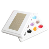 MERISHOPP 24 Well Porcelain Gouache Watercolor Paint Palette with Cover