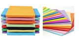 ODDY Double Sided Unruled 40 pc Pastel Sheets, A/4 Size/ 180 GSM, Color Paper (5 Bright Colors, Total 40 Sheets) Heavy Card Pa