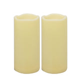 2PCS 7 Waterproof LED Flameless Timer Candles, 1000 Hours Long Battery Life/Flickering Battery Operated Electric Outdoor LED Lar