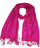 Kosweem Plain 3D Fashionable Woolen Winter Wear Thin Scarf/Stole/Shawl For Baby Girls Womens(Pink)
