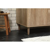 Elegant Decor Baldwin 42 Aluminum Mdf Single Bathroom Vanity In Natural Oak