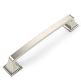 Amerdeco 10 Pack Brushed Satin Nickel 5 Inch(128mm) Hole Centers Kitchen Cabinet Pulls Hardware Kitchen Handles for Cabinets Cup