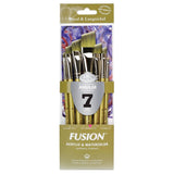 Royal and Langnickel Fusion Angular Brush Set (Pack of 7)
