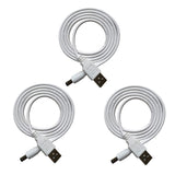 DZYDZR 3pcs Extension Cable USB to DC Cable - 5V USB 2.0 Port Male to DC 5V Male 5.5mm x 2.1mm Power Cord White 100cm(3.3ft)