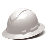 Pyramex HP54110 Ridgeline Full Brim Hard Hat, 4Point Ratchet Suspension, White