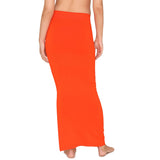 Zivame High Compression Slit Mermaid Saree Shapewear - Orange Orange S
