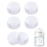 (6-PCs) Travel Bottle Caps Compatible with Avent Bottles-Baby Bottle Lid-Bottle Lids Replacement-Rewritable Sealing Discs for Av