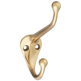 National Hardware N198101 V1960 Coat and Hat Hook in Solid Brass