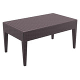 Compamia Miami Resin Patio Coffee Table in Brown, Commercial Grade