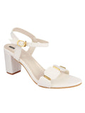 Shoetopia Womens/Girls White Backstrap Solid Block Heels-Eu41,White,8,B09NC1NWTD