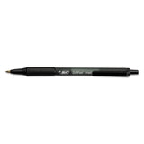 BIC SCSM11BK Soft Feel Retractable Ballpoint Pen, Black Ink, 1mm, Medium, Dozen