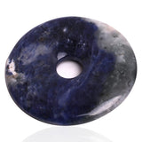 GEM-Inside Agate Gemstone Loose Beads Natural 50mm Blue Round Crystal Energy Stone Power for Jewelry Making 15