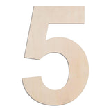 MGTECH 12 Inch Large Wooden Number 5, 1/4 in Thick Big Wood Number for Crafts and Wall Decor