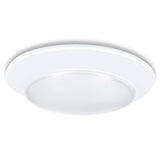 Maxxima 7.5 in. Slim Round LED Flush Mount Ceiling Light Fixture - 900 Lumens, 3000K Warm White LED Disk Light, Dimmable Dome Li