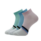 Allen Solly WomenS Cotton Ankle Length Socks (Pack Of 3) Sea Green, Sky Blue, Baby Pink