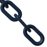 Mr. Chain HeavyDuty Plastic Barrier Chain, Cobalt Blue, 2Inch Link Diameter, 50Foot Length (5106650)