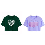 Toplot Tops For Women || Western Tops For Woman Stylish || Crop T-Shirt Western Pack Of 2 (Combo-Top-5256-Olv-Prl-M),Olive-Parple,,B0F6NNW1KK