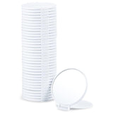 Qislee Compact Mirror Bulk, Round Makeup Bulk Compact Mirrors for Purse, Set of 36 (White)
