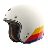 TORC T50/Del Mar Open Face 3/4 Motorcycle Helmet with Color/Graphic DOT Approved (Pearl White Full Tree, X-Small)