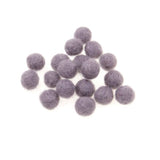 Zasy Needle Felt Balls Pure Wool Beads Felted Wool Balls 15mm Handmade DIY Crafts 20pcs (Grey Purple)