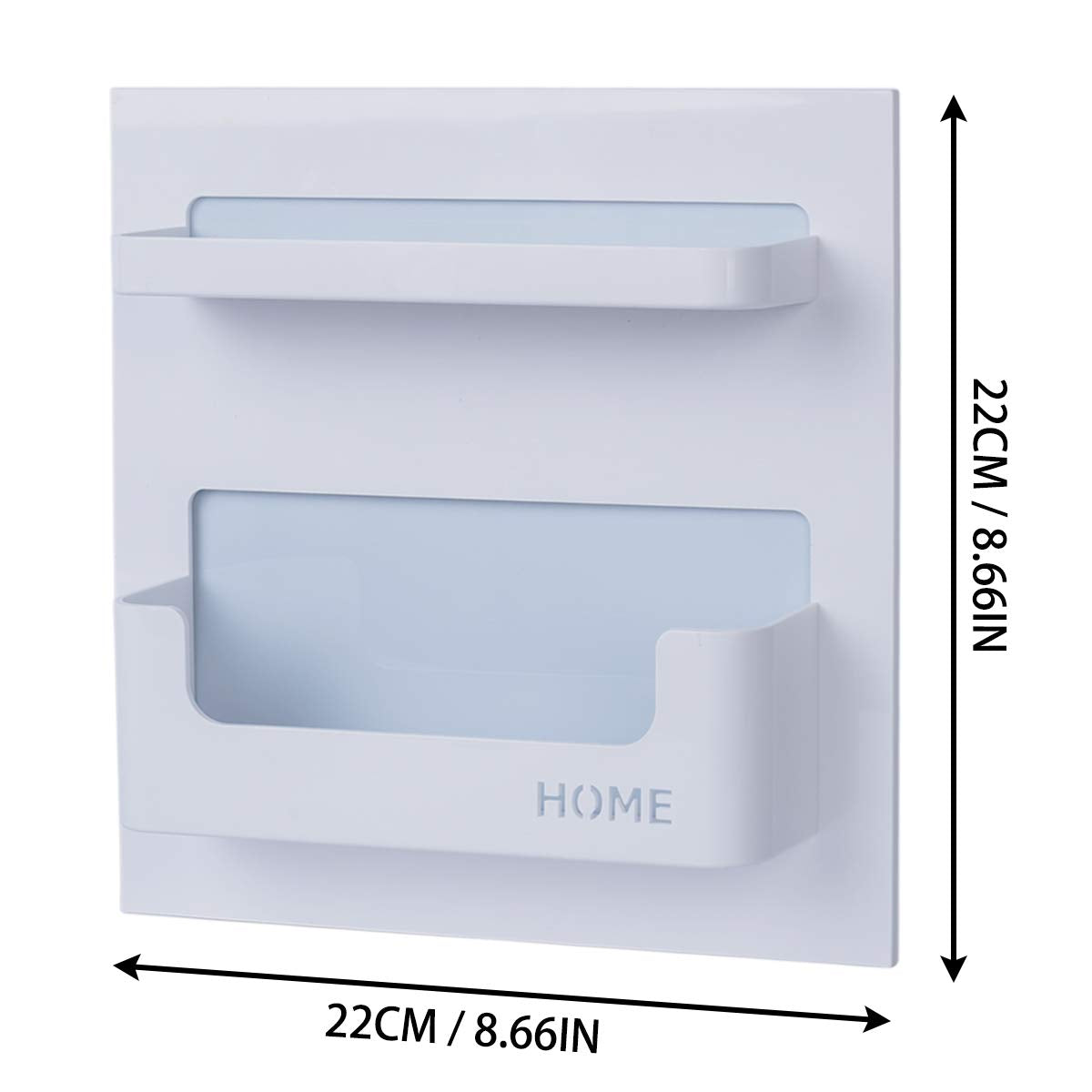 OKOMATCH Bedside Shelf - Stick On Wall Mounted Bed Room,Dorm,Office Adhesive Floating Accessories Caddy Organizer/Holder for Pho
