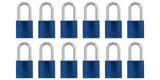 ABUS Blue 72/40HB40 Lockout Tagout Padlock w/ 1.5 Shackle, 12 Pack, Keyed Alike, 12 Padlocks with 24 Keys
