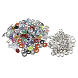 ATORSE 5x100 Pieces Assorted Color Metal Eyelets Buckle for Leathercraft 3mm