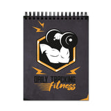 Vprint Fitness Gym Spiral Wiro Unruled Blank Pages Notebook Diary Journal Drawing Book Black Paper A4 (Size 8X11)