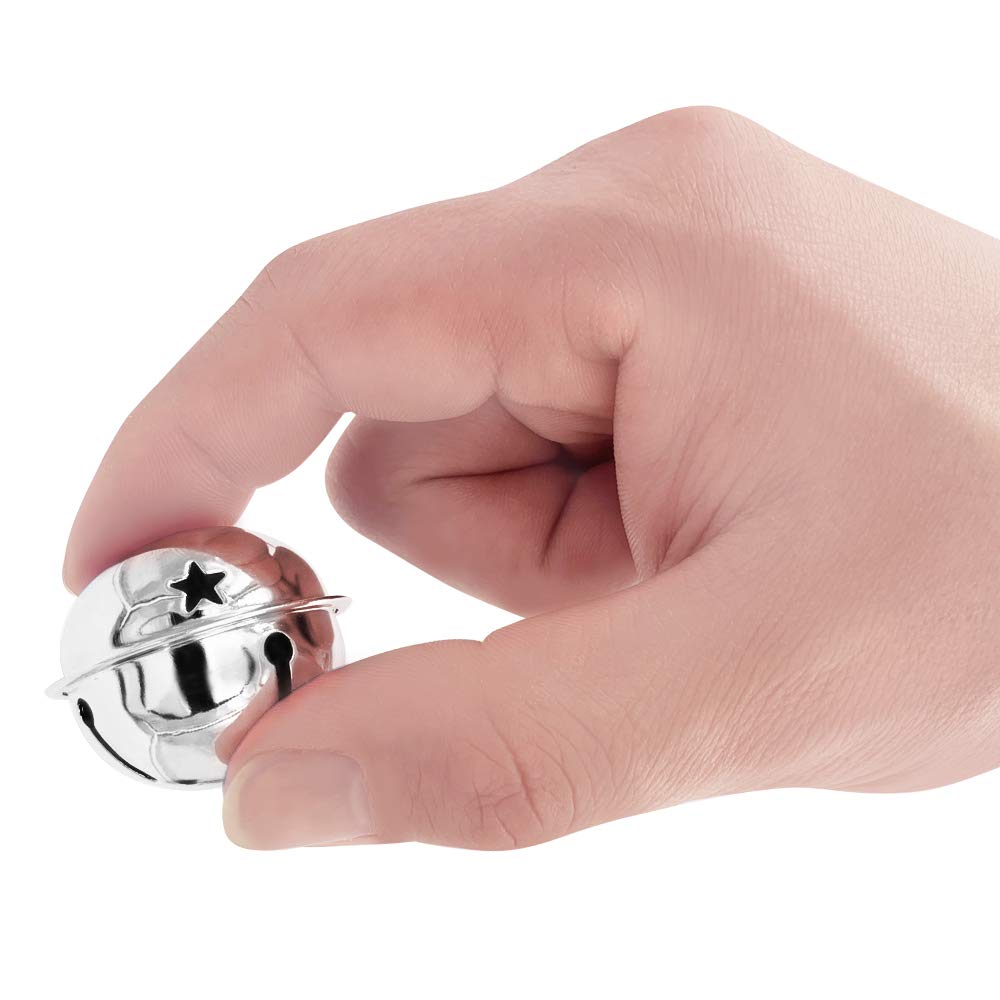 CLLOOTVE 1.6Inch/ 40MM Big Colorful Metal Craft Bells for Holiday Home, Christmas Festival, Gifts, Party Wedding Decoration DIY 