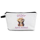 YULUENZE Funny Otter Makeup Bag Toiletry Zipper Pouch Inspirational Gift Otter Is My Spirit Animal Cosmetic Bag for Otter Lovers