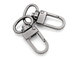 CRAFTMEMORE Snap Hook Tiny Push Gate Swivel Lobster Clasps for Bags Belts Landyards Clips 10 Pack PLHL (Gunmetal Black)