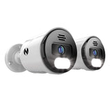 Night Owl Wired IP 4K UHD Indoor/Outdoor Add On Spotlight Cameras with Preset Voice Alerts and Built-in Camera Siren (Requires C