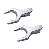 Deschem 2Pcs Lab S35 Stainless Steel Clamp 35/20 35/18 Spherical Joint Glassware Clip S304 Grip