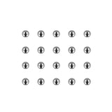 HARFINGTON 40pcs Beads 4mm Stainless Steel 2mm Hole Dia Bead for DIY Crafts, Silver Tone