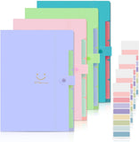 Corslet File Folder For Documents A4 Size Paper Office Students Certificate Holder Storage Organizer 5 Pockets (Pack Of 4)