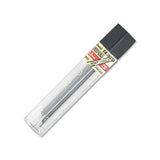 Pentel Super HiPolymer Leads, 0.5 mm, 2B, Tube of 12 Leads