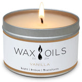 Scented Soy Candles (Vanilla) By Wax And Oils 8Oz Made In Usa