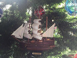 Wooden Mayflower Model Ship Christmas Tree Ornament Nautical Decoration TRE