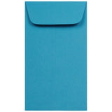 JAM PAPER #5.5 Coin Colored Business Envelopes - 3 1/8 x 5 1/2 - Blue Recycled - 50/Pack