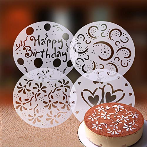 15-Pack Magnoloran Wedding Cake Stencils Cake Templates Spray Floral Cake Molds, Baking Tools, Dessert Decorating Molds