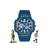 Spiky Analog Digital Sports Watch For Kids (Blue) | Multifunctional With Dual Time & Luminous Display | Water Resistant | Stylis