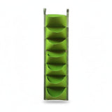 Snappsy Reinforced Eyelets 7Pocket Hanging Planter Single Column Hanging Pocket Planter Rectangular Vertical Grow Bag Indoor Ou