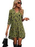 Dhruvi Trendz Womens Rayon Women Western Dresses Regular Fit Mini (Dt-Wd1098_Green_L)